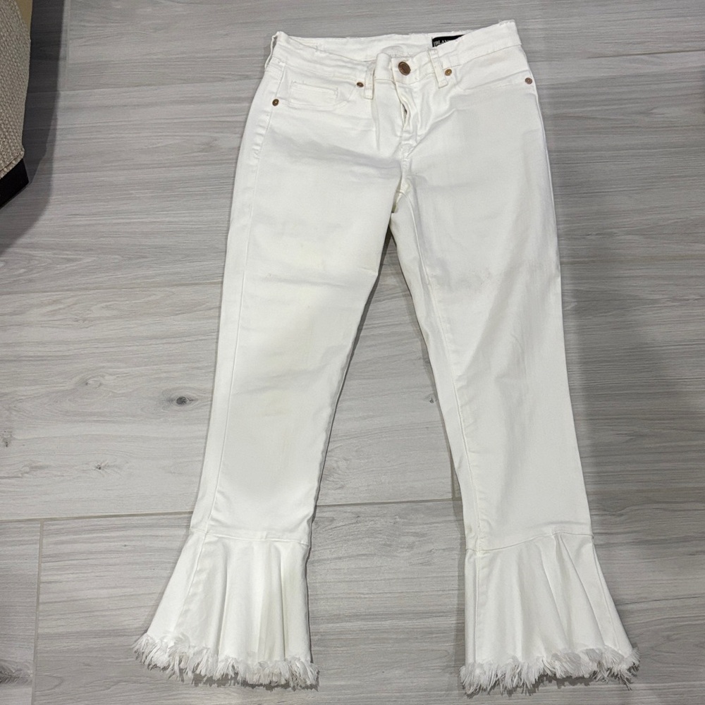 Blank NYC Cream Flare Jeans